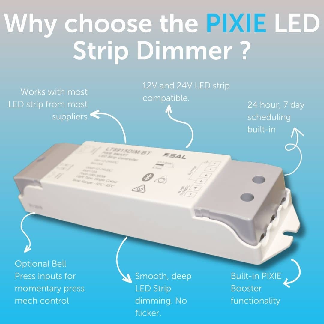 PIXIE Strip Dimmer -Pro LED Strip Controller - LT8915DIM/BT - PIXIE Partners - RGB