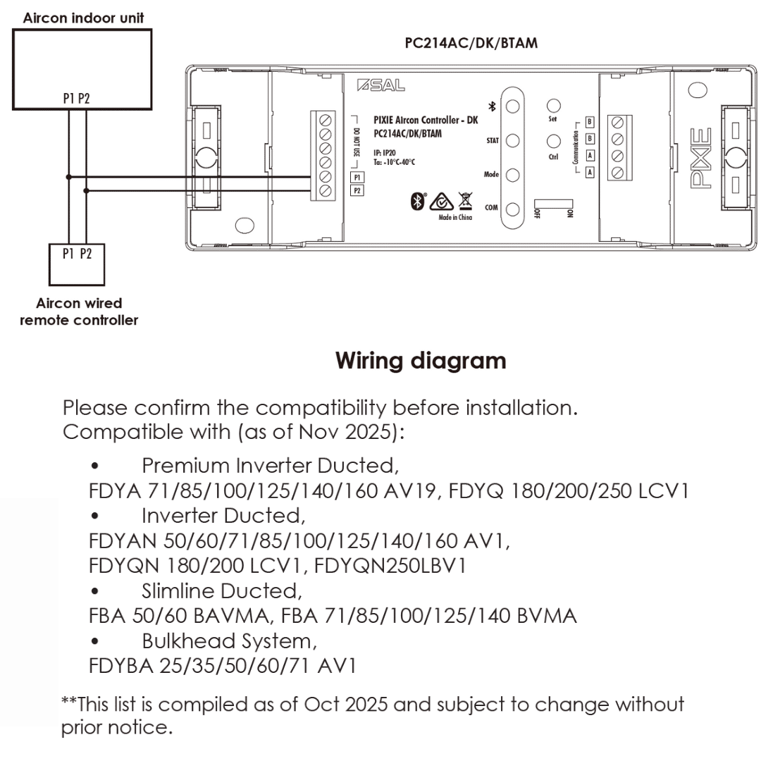 PIXIE Smart Aircon Controller for DAIKIN™ - PC214AC/DK/BTAM - Image 4