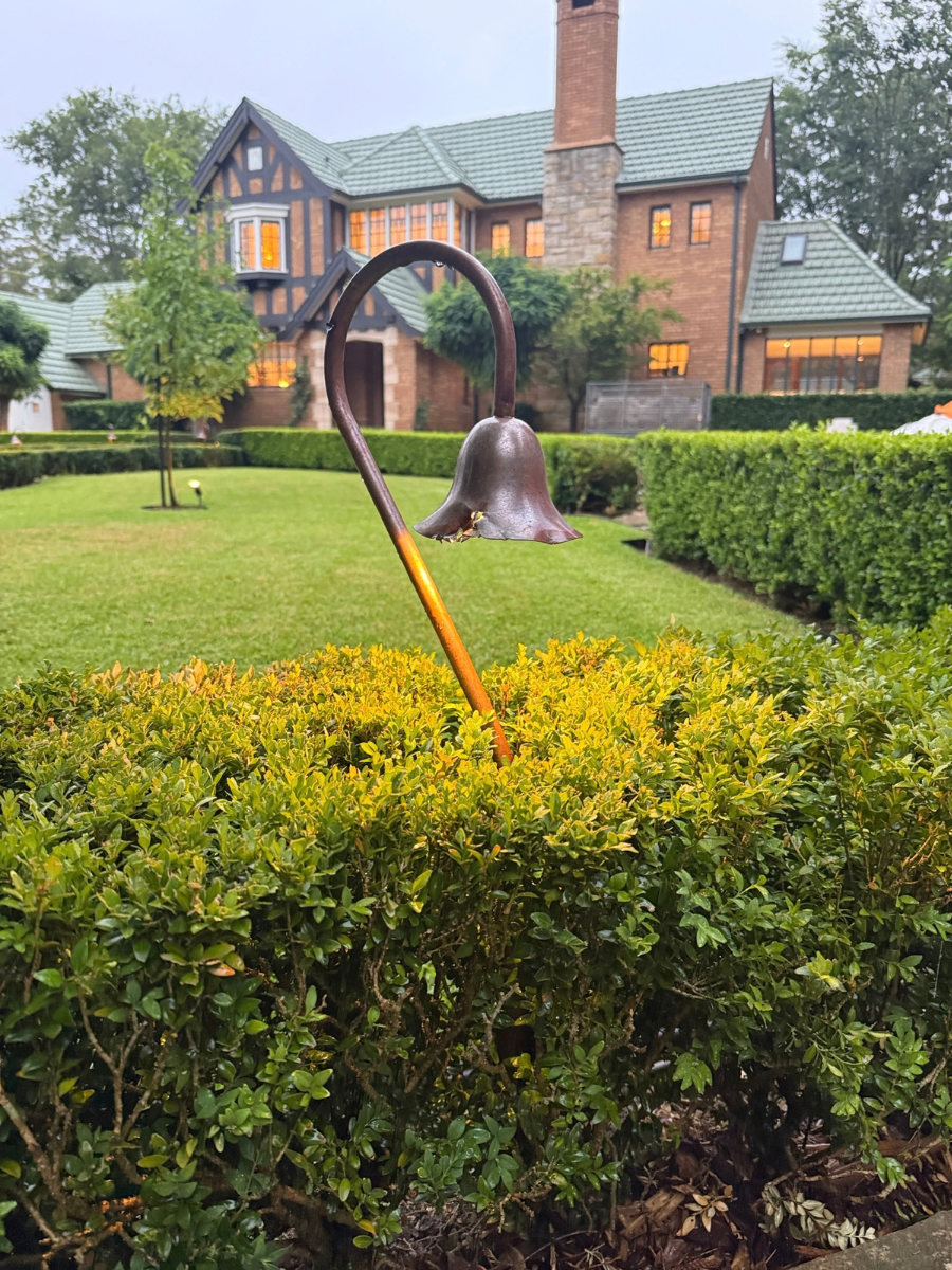 Heritage-listed home exterior with formal garden